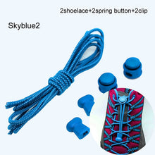Load image into Gallery viewer, Stretching Lock lace 22 colors a pair Of Locking Shoe Laces Elastic Sneaker Shoelaces Shoestrings Running/Jogging/Triathlon